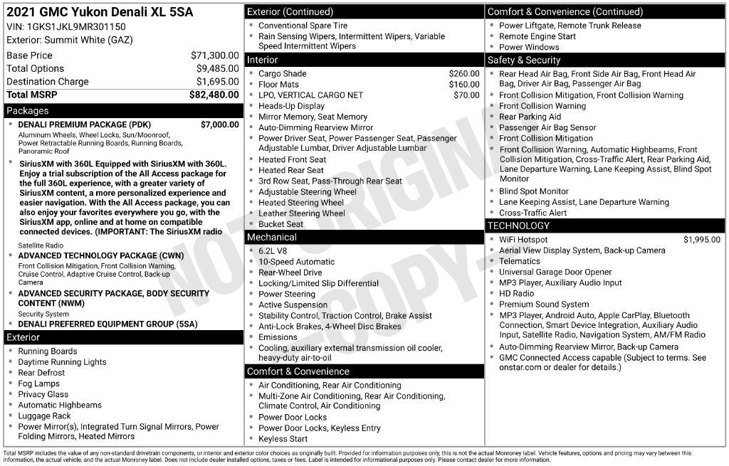 2021 GMC Yukon XL Denali