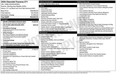 2026 Chevrolet Traverse Z71
