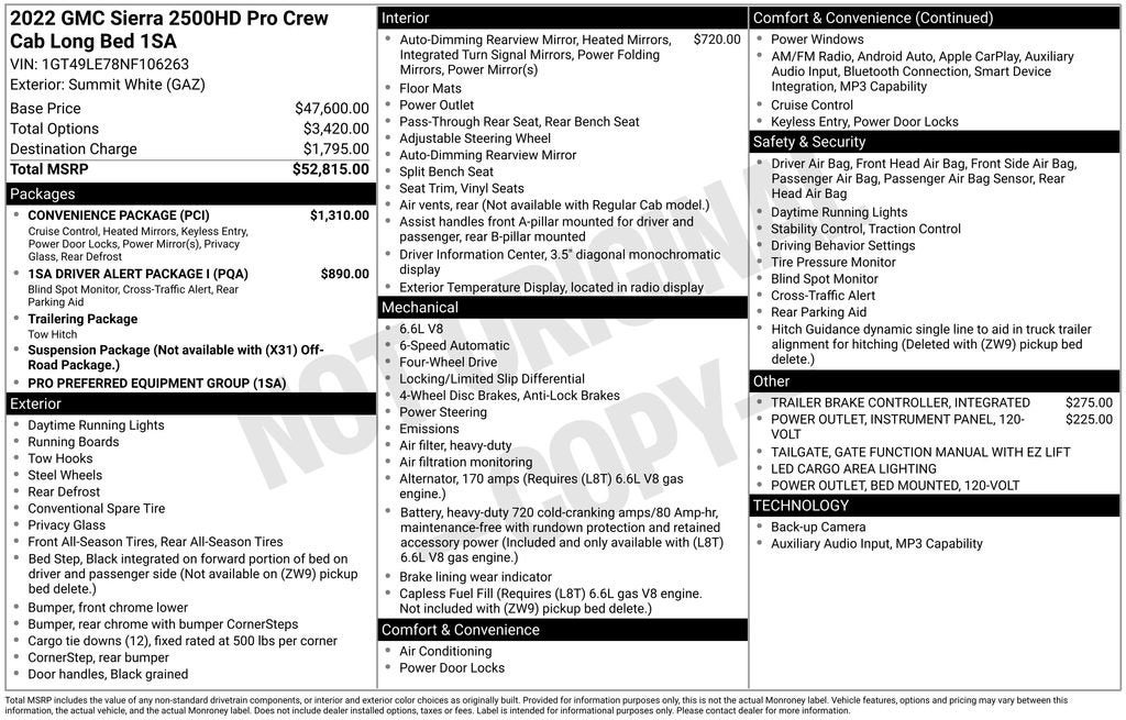 2022 GMC Sierra 2500 HD Pro
