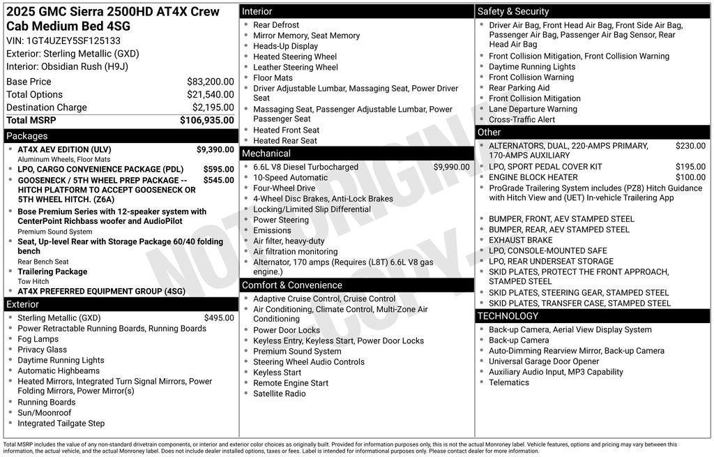 2025 GMC Sierra 2500 HD AT4X