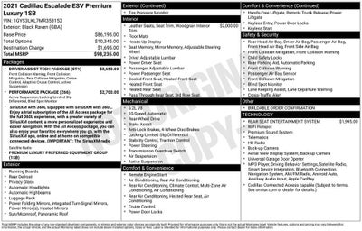 2021 Cadillac Escalade ESV Premium Luxury