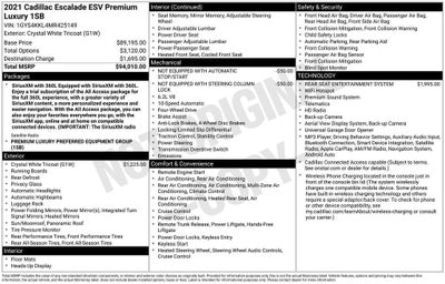 2021 Cadillac Escalade ESV Premium Luxury
