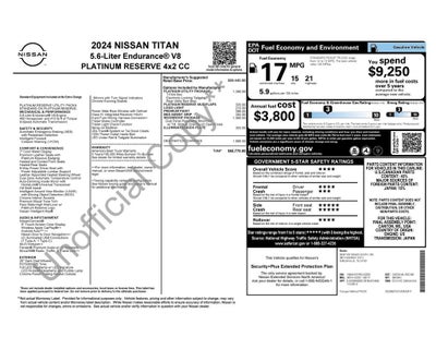 2024 Nissan TITAN Crew Cab Platinum Reserve 4x2