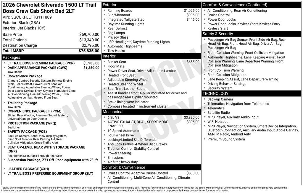 2026 Chevrolet Silverado 1500 LT Trail Boss