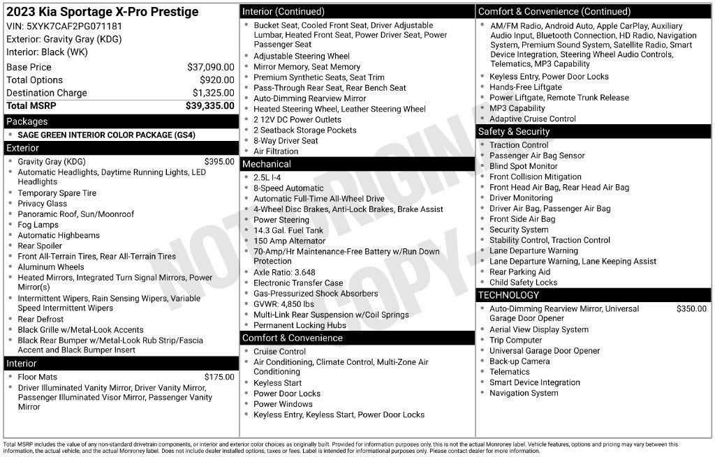2023 Kia Sportage X-Pro Prestige