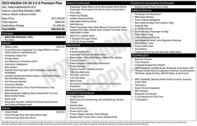 2025 Mazda Mazda CX-50 2.5 S Premium Plus Package