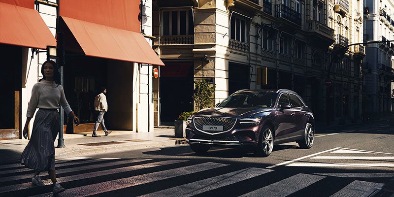 2022 Genesis GV70 driving in city